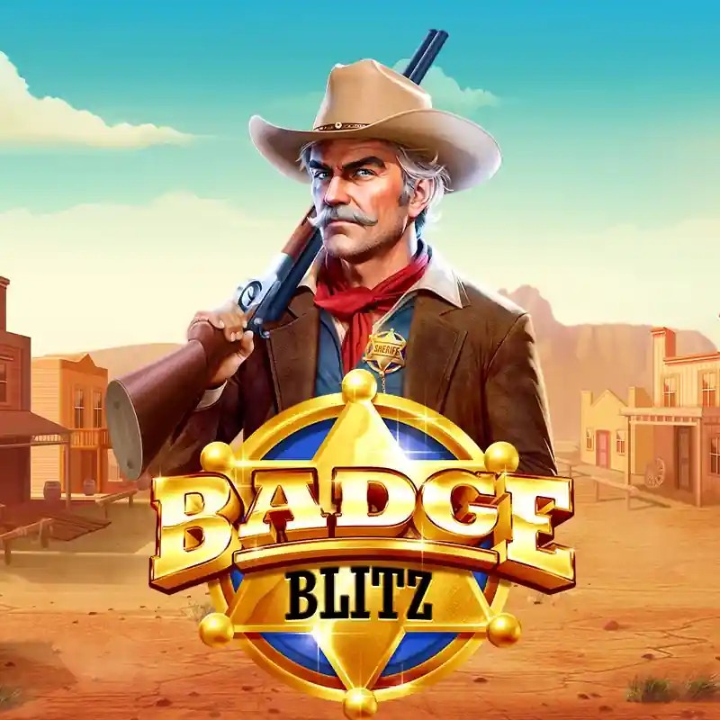 Badge Blitz slot icon by Pragmatic Play, available at Spinjo Casino
