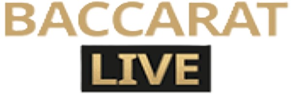 Live Baccarat online game logo by Evolution on spinjocasino.eu