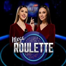 Mega Roulette online game logo by Pragmatic Play on spinjocasino.eu