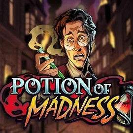 Slots logo of Potion of Madness from Play'n GO at Spinjo Casino
