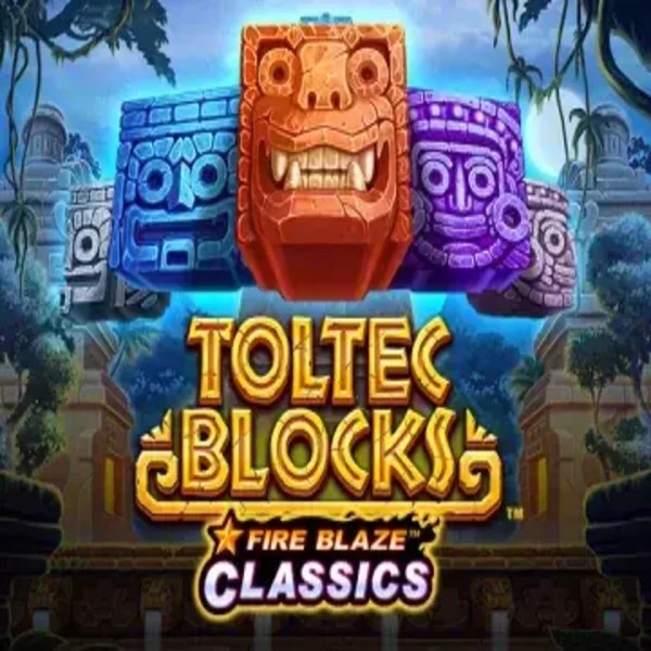Fire Blaze: Toltec Blocks logo – Slots by Rarestone Gaming at Spinjo Casino